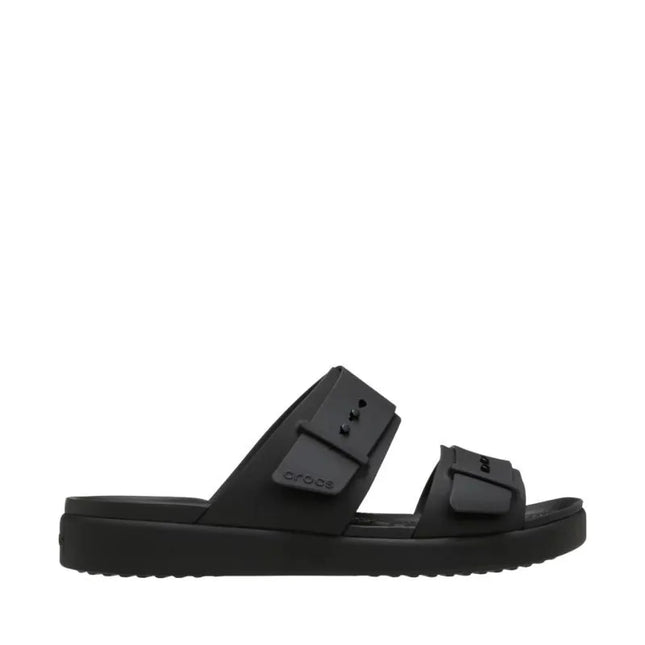 Moterų šlepetės per pirštą Crocs Brooklyn Buckle Low, juodos spalvos 211215 001