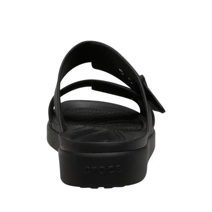 Moterų šlepetės per pirštą Crocs Brooklyn Buckle Low, juodos spalvos 211215 001