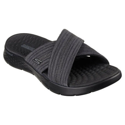 Moterų šlepetės Skechers GO WALK FLEX SANDAL IMPRESSED 141420 BKGY
