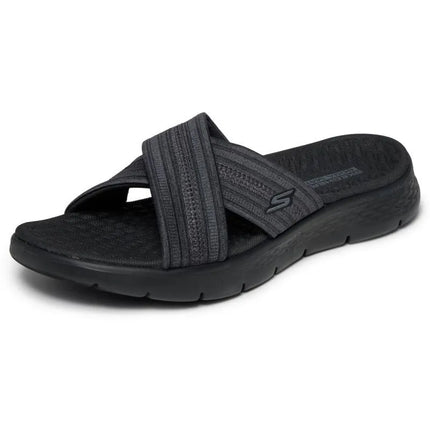 Moterų šlepetės Skechers GO WALK FLEX SANDAL IMPRESSED 141420 BKGY