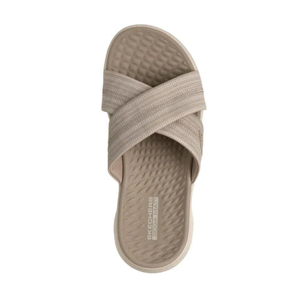 Moterų šlepetės Skechers GO WALK FLEX SANDAL IMPRESSED 141420 DKTP