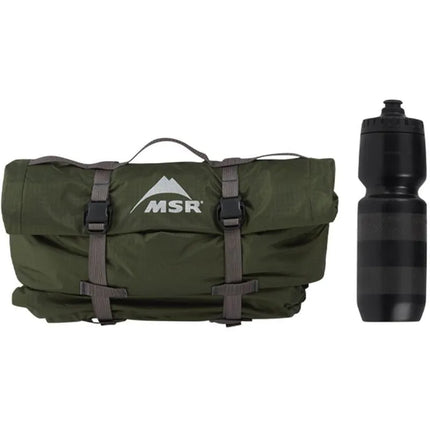 MSR Hubba Hubba Bikepack 1 vietos žalia, raudona, balta trikampė palapinė
