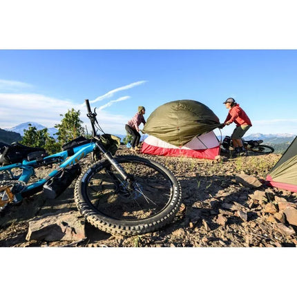 MSR Hubba Hubba Bikepack 2 asmenų trikampė palapinė, žalia, raudona, balta