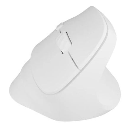 NATEC CRAKE 2 vertikali belaidė pelė, 2400 DPI, BT 5.2 + 2.4 GHz, balta