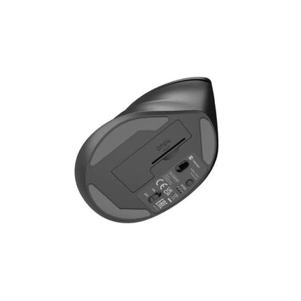 NATEC CRAKE 2 vertikali belaidė pelė, Bluetooth 5.0 + 2.4 GHz, 2400 DPI, juoda, NMY-2048