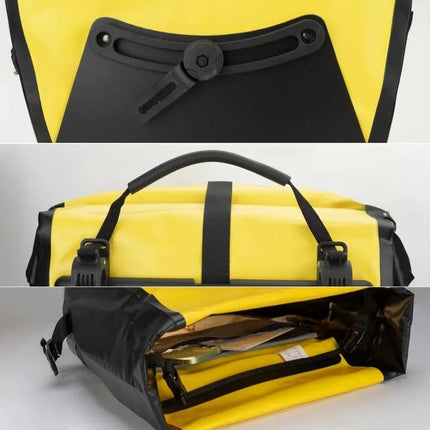 Neperšlampamas dviračio krepšys Rockbros 30140022005, 25-32 l – geltonas