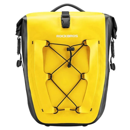 Neperšlampamas dviračio krepšys Rockbros 30140022005, 25-32 l – geltonas