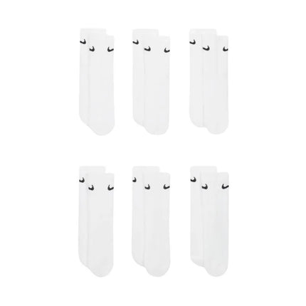 Nike Everyday Cush Crew vaikiškos kojinės, 6 poros, baltos, SX6910 100