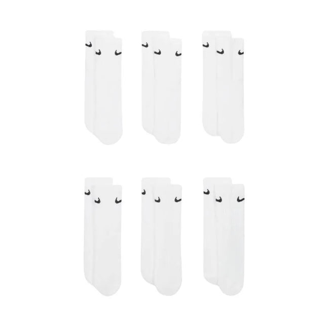 Nike Everyday Cush Crew vaikiškos kojinės, 6 poros, baltos, SX6910 100