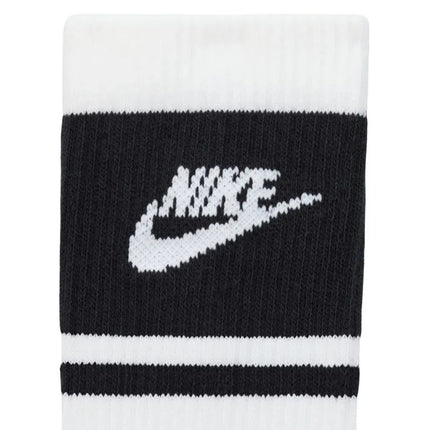 Nike Everyday Elevated ilgos kojinės, 3 poros, baltos ir juodos spalvos, IM7949 901