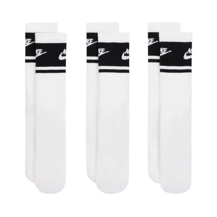 Nike Everyday Elevated ilgos kojinės, 3 poros, baltos ir juodos spalvos, IM7949 901