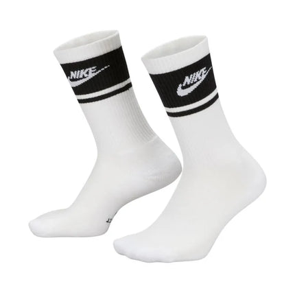 Nike Everyday Elevated ilgos kojinės, 3 poros, baltos ir juodos spalvos, IM7949 901