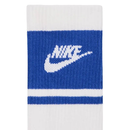 Nike Everyday Elevated ilgos kojinės, 3 poros, baltos ir mėlynos spalvos, IM7949 904