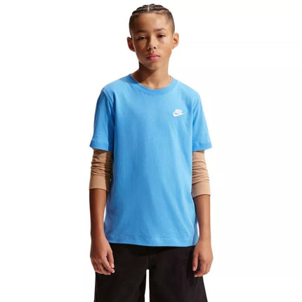 Nike Sportswear vaikiški marškinėliai šviesiai mėlyni FZ5177 412