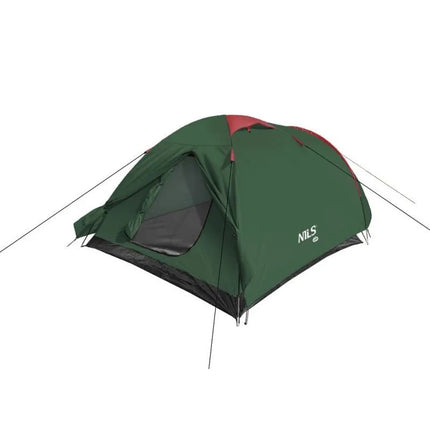 NILS CAMP Rocker NC6013 kempingo palapinė 3 asmenims, žalia ir raudona