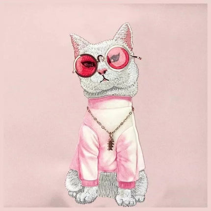 Nimmy Rankinė per petį "Cool Cat" su akiniais - Rožinė