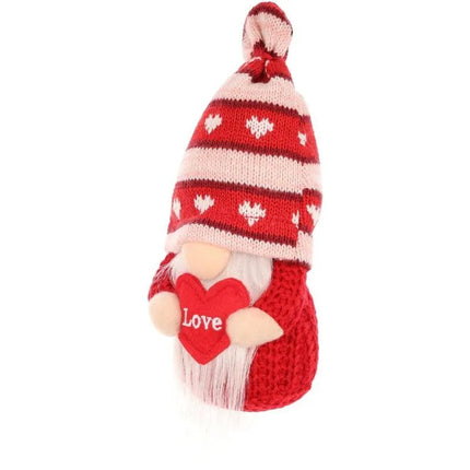 Nykštukas su meilės širdele, 19 cm, Valentino dienos dekoracija