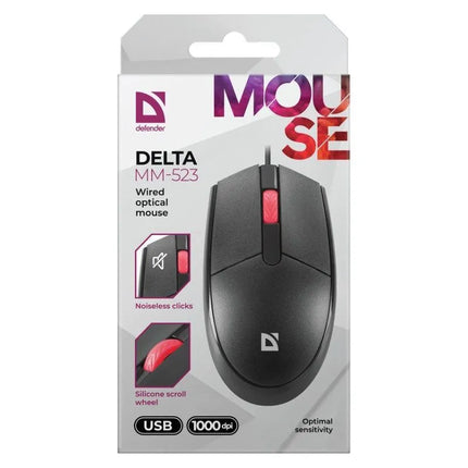 Optinė pelė Defender Delta MM-523, juoda