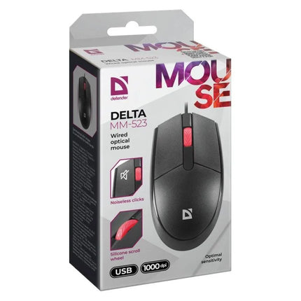 Optinė pelė Defender Delta MM-523, juoda