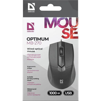 Optinė pelė Defender Optimum MB-270, 1000 dpi, 3 mygtukai