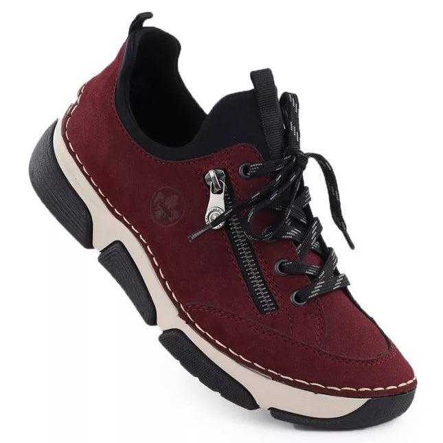 Patogūs moteriški bordo batai Rieker 45973-36