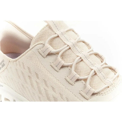 Patogūs Skechers Glide-Step moteriški ecru spalvos įsispiriami sportiniai bateliai