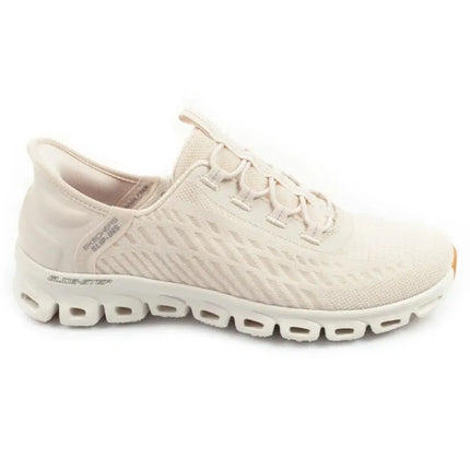 Patogūs Skechers Glide-Step moteriški ecru spalvos įsispiriami sportiniai bateliai