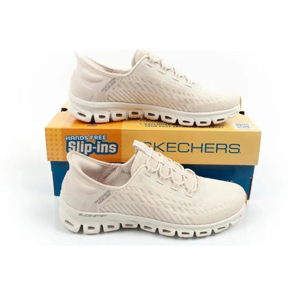 Patogūs Skechers Glide-Step moteriški ecru spalvos įsispiriami sportiniai bateliai