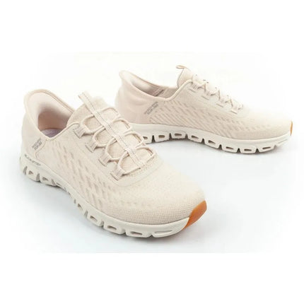 Patogūs Skechers Glide-Step moteriški ecru spalvos įsispiriami sportiniai bateliai