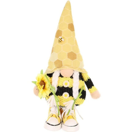 Pavasarinė dekoracija "Gnome bee", 25 cm, su sportbačiais