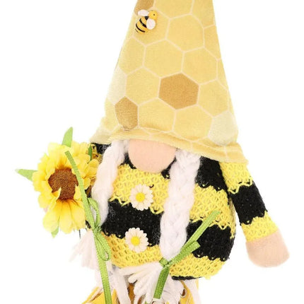 Pavasarinė dekoracija "Gnome bee", 25 cm, su sportbačiais