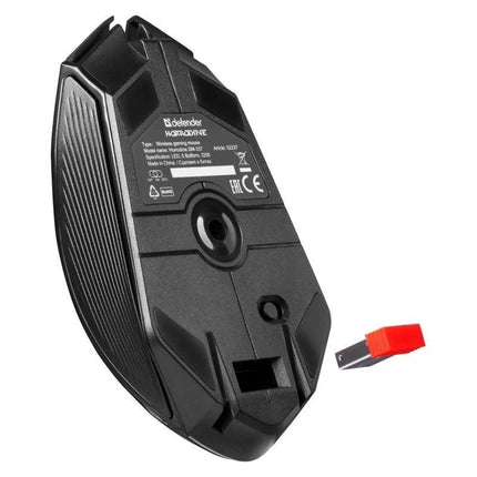 Pelė DEFENDER GM-237 HORRODINE RF, 3200dpi, 6 mygtukų, juoda