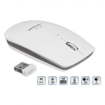 Pelė Esperanza EM120W (optinė; 1600 DPI; balta)