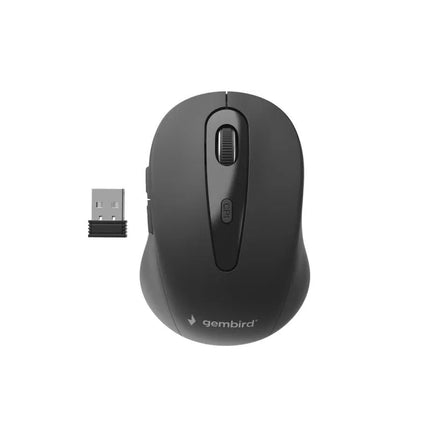 Pelė GEMBIRD MUSW-6B-01 (optinė; 1600 DPI; juoda)