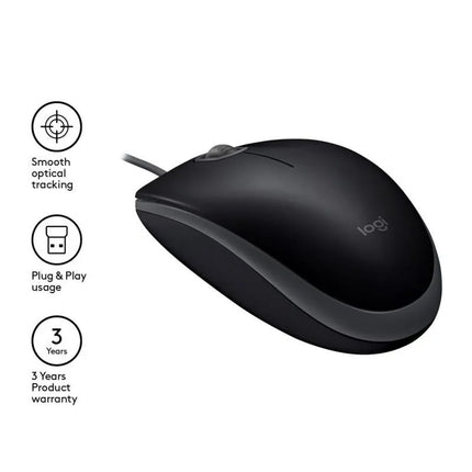 Pelytė Logitech 910-005508 (optinė; 1000 DPI; juoda)