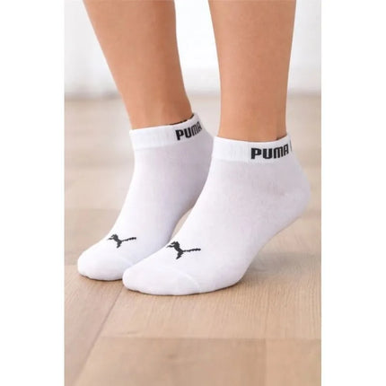 Puma unisex 3 porų medvilninių trumpų kojinių rinkinys, baltos spalvos, patogios
