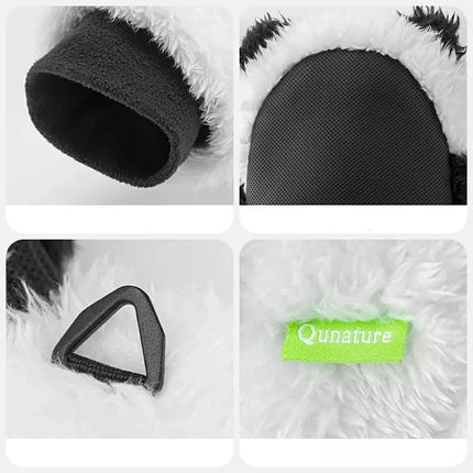 Qunature Panda Slidinėjimo Pirštinės Vaikams ir Suaugusiems Dydis S - Juoda/Balta