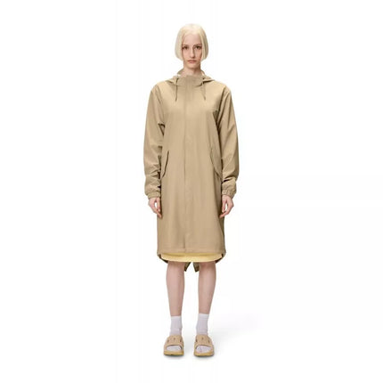 Rains Unisex Fishtail Parka W3 18140 24 SMĖLINĖ Lietaus Paltai