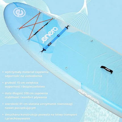 RINKINYS - 150 KG PRIPUČIAMA SUP LENTĖ ENERO 320x81x15 CM