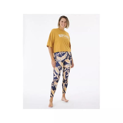 RIP CURL Seacell Crop Heritage marškinėliai, geltoni