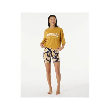 RIP CURL Seacell Crop Heritage marškinėliai, geltoni