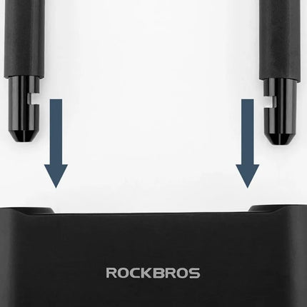 Rockbros 32210818001 išmanioji dviračio spyna su pirštų atspaudų skaitytuvu ir „Bluetooth“ ryšiu – juoda