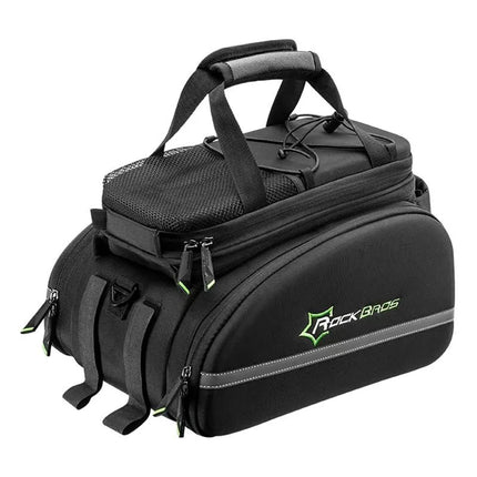 Rockbros A6-03BK dviratininko tašė ant bagažinės, 35 l, su išlankstomomis kišenėmis - juoda