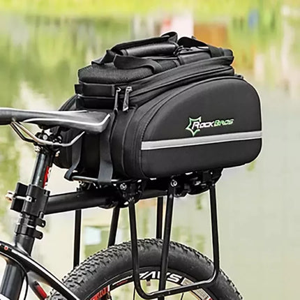 Rockbros A6-03BK dviratininko tašė ant bagažinės, 35 l, su išlankstomomis kišenėmis - juoda