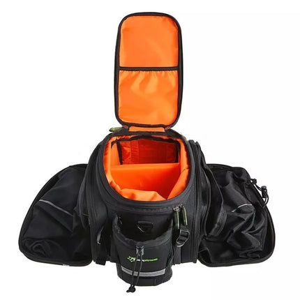 Rockbros A6-03BK dviratininko tašė ant bagažinės, 35 l, su išlankstomomis kišenėmis - juoda