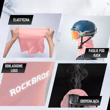 Rockbros apšiltinta balaklava LF7345 rožinė