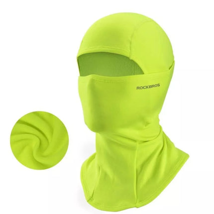 Rockbros apšiltinta balaklava LF7345G fluorescentinė žalia