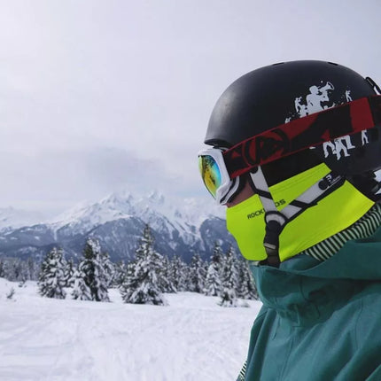 Rockbros apšiltinta balaklava LF7345G fluorescentinė žalia