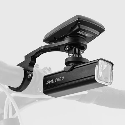 Rockbros FK-301 2-in-1 dviračio vairo laikiklis dviračio kompiuteriui / navigacijai ir kamerai / apšvietimui - juodas