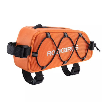 Rockbros krepšys ant dviračio rėmo oranžinis 0,9 l